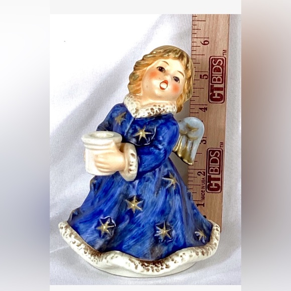 Goebel Holiday 966 Vintage Goebel Hummel Blue Angel Candle Holder
